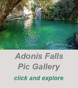 cyprus waterfalls, adonis bath cyprus